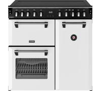Stoves Richmond DX 90Ei 90cm Electric Range Cooker with Induction Hob - Ice White - A Rated, White