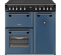 Stoves Richmond DX 90Ei 90cm Electric Range Cooker with Induction Hob - Twilight Blue - A Rated, Blue