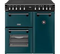 Stoves Richmond DX 90Ei 90cm wide Electric Range Cooker with Induction Hob - Deep Marine - A Rated