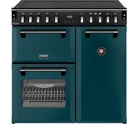 Stoves Richmond DX 90Ei 90cm wide Electric Range Cooker with Induction Hob - Deep Marine - A Rated