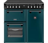 Stoves Richmond DX 90Ei 90cm Electric Range Cooker with Induction Hob - Deep Marine - A Rated, Green