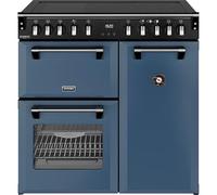 Stoves Richmond DX 90Ei 90cm wide Electric Range Cooker with Induction Hob - Twilight Blue - A Rated