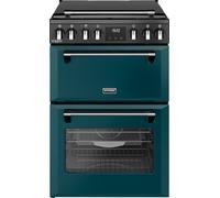 Stoves Richmond DX MRA 60DF 60cm Double Oven Dual Fuel Mini Range Cooker - Deep Marine - A/A Rated, Green