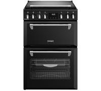 Stoves Richmond Deluxe 60cm Double Oven Dual Fuel Mini Range Cooker - Black - A Rated, Black