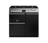 Stoves ST DX PREC D900DF SS 444411485 Precision Deluxe 90cm 5 Burner Dual Fuel Range Cooker - Stainless Steel - Triple Oven - A energy rating