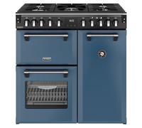 Stoves ST DX RCA RICH 90DF TWB 12005 Richmond DX 90cm Dual Fuel Range Cooker - TWILIGHT BLUE