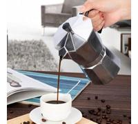 Stovetop Aluminum Moka Pot for Making Espresso-Style Coffee Using Traditional Boiling Water Pressure Method (150ml)