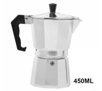 Stovetop Aluminum Moka Pot for Making Espresso-Style Coffee Using Traditional Boiling Water Pressure Method (450ml)