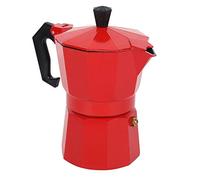 Stovetop Espresso Maker Moka Pot, 300ml 6-Cup Stove Top Coffee Maker Moka Italian Espresso Greca Coffee Brewer Percolator(Red)