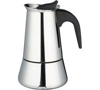 Café Olé Stovetop Espresso Maker, Stainless Steel, 12-Cup - Compatible with Induction, Ceramic, Gas and Electric Stoves, Silver (SEM-12)