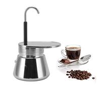 Stovetop Espresso Maker, Stainless Steel Single Spout Moka Pot, Italian Style DIY Large Capacity Light Weight Portable Coffee Maker, for Outdoor Camping