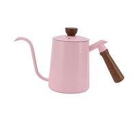 Stovetop Tea Kettle, 600ml Stainless Steel Pour Over Kettle Gooseneck Kettle with Comfortable Wood Handle Water Kettle Large Capacity Tea Kettle for Coffee Making (Pink)