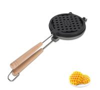 Stovetop Waffle Maker Dual Head Waffle Ice Cream Cone Maker Stove Top 14.2 x 5.5in Nonstick Panini Press Grill Toaster Portable Camping Breakfast Stovetop
