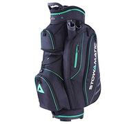 Stowamatic Deluxe 14 Way Golf Cart Trolley Bag, Black/Green