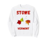 Stowe autumn leaf fall foliage US flag Vermont souvenir Sweatshirt