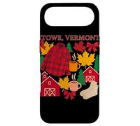 Stowe Vermont Autumn Plaid Barns and Foliage Scene Case for iPhone Air