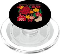 Stowe Vermont Autumn Plaid Barns and Foliage Scene PopSockets PopGrip for MagSafe