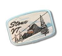 Stowe Winter - Vermont - Travel Patch Embroidered Patches for Clothes, Strong Adhesive Sticker Applique Embroidery Patches for Clothing, Fabric, Backpack, Purse, DIY