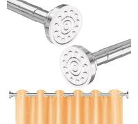 Stowetry Shower Poles Extendable No Drill 48-133 cm/18-52 in,Silver Net Curtain Rod,Shower Curtain Rod,Telescopic Shower Rail,Non-Slip,Never Rust,304 Stainless Steel,for Bathroom,Balcony,Kitchen