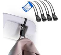 Stowey Car Hook Jacket Hooks for car Grab Handle (4-Pack) - Car Handle Hooks Hold up to 10 kg, Coat Hangers and Bag Hooks for Cars, Hooks Black