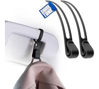 Stowey Car Hooks for Bags & Jackets - car Bag Hook, car Coat Hook (2 Pack) | Car grab handle hook for jackets and shopping, no tools: handbag hook, bag hanger holds 10 kg, bag holder for car in black