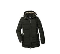 STOY Women's STW 6 Wmn Qltd Jckt Quilted Jacket with Zip-Off Hood-Large Sizes, Dark Olive, 52 (EU)