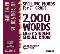 STP Books Spelling Words for 7th Grade: 2, 000 Words Every Student Should STP Books Multicolor