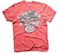 STP Oil Treatment Distressed T-Shirt Red-Heather
