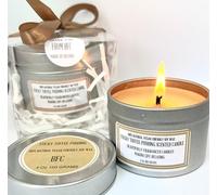 STP Scented Soy Wax Candle - Handmade BFC Scented 28 Hours Burn Time 4 Oz 100 Grams Soy Wax Candle Silver Brush Finish Tin. STP