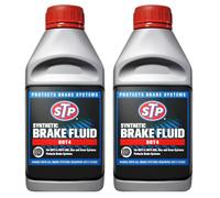 STP Synthetic Brake Fluid DOT 4 - 2 x 500ml | Maximum Performance & Protection | Ideal for DOT 3/4 Vehicles | Engineered for ABS, Disc & Drum Brake Systems in Cars & Trucks