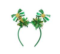 StPatricks Holiday Theme Headband For Adult Kids All Age Nonslip Shamrock Headband Glittering Clovers Hair Hoop For Party StPatricks