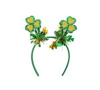 StPatricks Holiday Theme Headband For Adult Kids All Age Nonslip Shamrock Headband Glittering Clovers Hair Hoop For Party StPatricks
