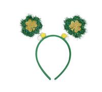 StPatricks Holiday Theme Headband For Adult Kids All Age Nonslip Shamrock Headband Glittering Clovers Hair Hoop For Party StPatricks