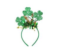 StPatricks Holiday Theme Headband For Adult Kids All Age Nonslip Shamrock Headband Glittering Clovers Hair Hoop For Party StPatricks