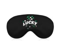 Stpatricks Lucky Irish Clover Sleep Mask Adjustable Eye Mask Blindfold Eye Cover Sleeping Mask for Home Travel