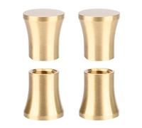 STPCTOU Brass Cutting Board Feet, Chopping Board feet, Polished and Anti Skid Pad with Stainless Steel Screws & Brass Washers-Ideal for Kitchen Appliances & Multiple Furniture(Volcanic Shape)