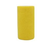 STpro Crepe Bandage 10cm Elastic Bandage Cohesive Bandages Waterproof Bandage Vet Wrap Support Bandage Cohesive Support Bandage Vets Tape Self Adhesive Bandage (12 Rolls, Yellow)