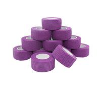 STpro Crepe Bandage 2.5cm x 12 Rolls Purple Elastic Bandage Cohesive Bandages Waterproof Bandage Vet Wrap Support Bandage Cohesive Support Bandage Vets Tape Self Adhesive Bandage