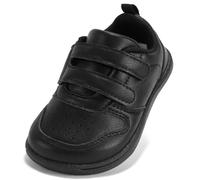 STQ Barefoot Shoes Wide Boys Girls Trainers Toddler School First Walking Baby Infant Lightweight for Football Kid Running Child with Non-Slip Soft Tennis Prewalker Sneakers Outdoor All Black Size 6
