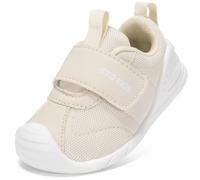 STQ KIDS Baby First Walking Shoes Toddler Barefoot Trainers Kids Boy Girls Lightweight Pre Walker Infant Sneaker Beige 6-9 Months Size 3 Wide Width