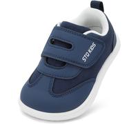 STQ KIDS Barefoot Shoes Kids Trainers Boys School Shoes Girls Toddler Baby First Walking Running Boy Girl Sneakers Light Soft Child Extra Wide Toe Box Tennis Minimalist Navy Toddler Size 9.5