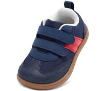 STQ KIDS Boys Trainers Toddler School Shoes Zero Drop Wide Toe Box Barefoot Baby First Walking Shoe Lightweight Non Slip Running Tennis Sneaker Navy 4 UK Infant