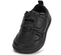 STQ Toddler Wide Toe Box Barefoot Shoes Boys School Shoes Lightweight Girls Trainers Zero Drop Kids First Walking Shoe Soft Running Tennis Sneaker Daycare Sports Black 11 UK Little Kid