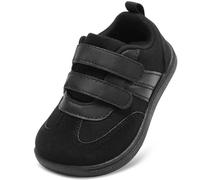 STQ Wide Toddler Barefoot Shoes Kids Black Boys Girls School Shoe Zero Drop First Walking Trainers Lightweight Non Slip Running Tennis Sneakers for Daycare Sports 11 UK Little Kid