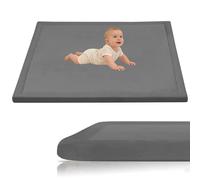 Stqyeiw Baby Crawling Mat, Memory Foam Extra Thick Area Rug 3cm for Kids Living Room 120 x 120 cm Dark Grey Baby Playroom Crawling Carpet Non-Slip Soft Play Mat Floor Toddler Nursery Carpet