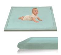 Stqyeiw Baby Crawling Mat, Memory Foam Extra Thick Area Rug 3cm for Kids Living Room 140 x 140 cm Sky Blue Baby Playroom Crawling Carpet Non-Slip Soft Play Mat Floor Toddler Nursery Carpet