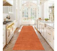 Stqyeiw Carpets Runners for Hallway Non-Slip 40 x 60 cm Hallway Runner Rug Washable Extra Large Indoor Entrance Carpet for Kitchen Laundry Bedroom Orange