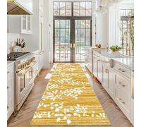 Stqyeiw Heavy Duty Carpet Runners for Hallway Non Slip Hallway Kitchen Runners Rugs for Tiles,Wood, Hard Floors Washable 40 x 60 cm Rugs For Corridor, Entryway, Kitchen, Laundry Room, Yellow