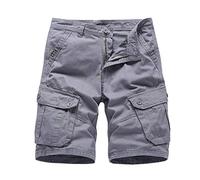 STR Snail Men's Cargo Twill Army Multi-Pocket Shorts Dark Grey, 30
