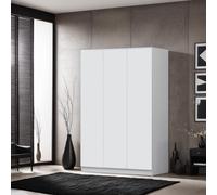 Large Triple 3 Door Matt White Wardrobe FWStyle White One Size
